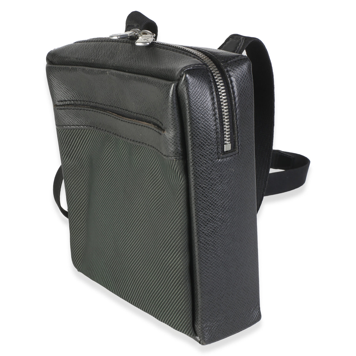 Louis Vuitton Epicea Black Taiga Canvas Sayan Messenger Bag Handbag 2