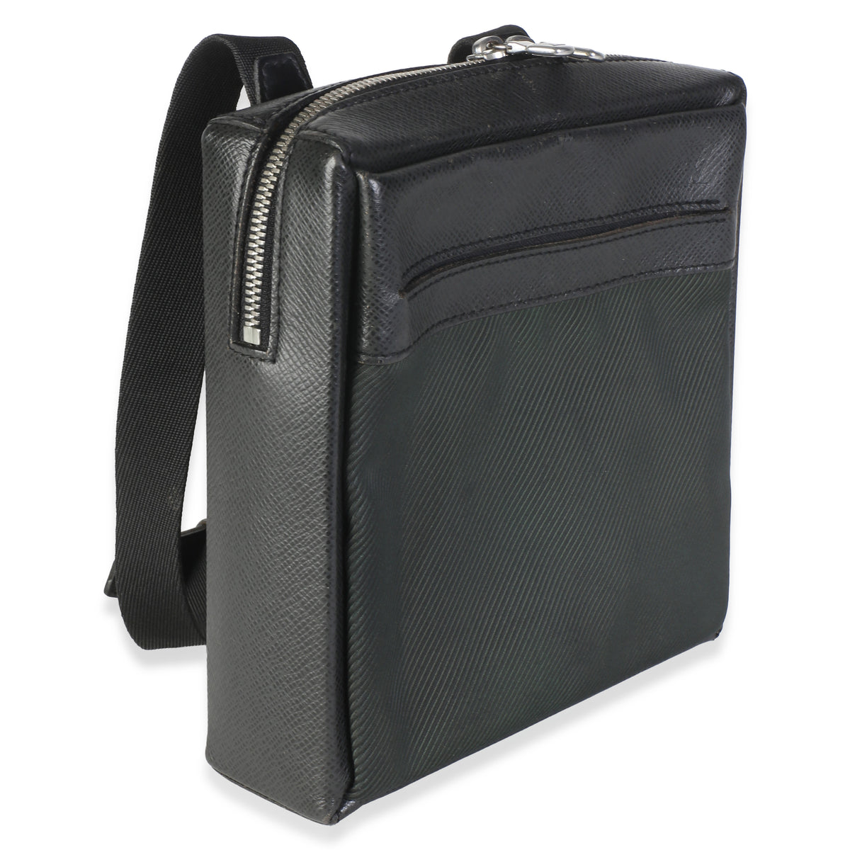 Louis Vuitton Epicea Black Taiga Canvas Sayan Messenger Bag Handbag 3