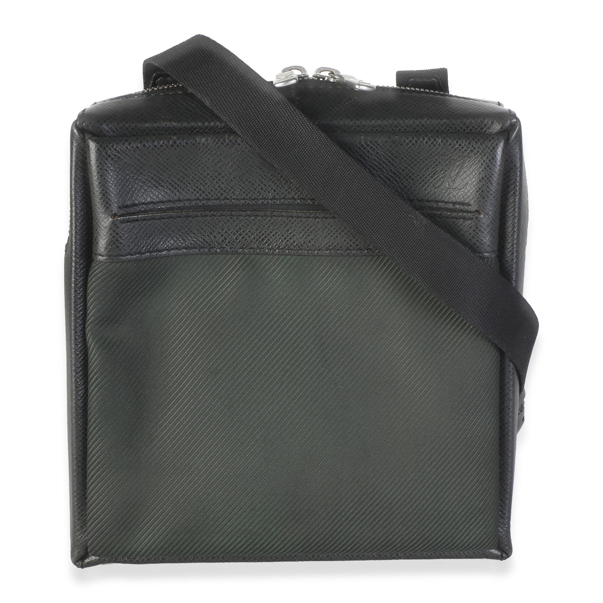Louis Vuitton Epicea Black Taiga Canvas Sayan Messenger Bag Handbag fv