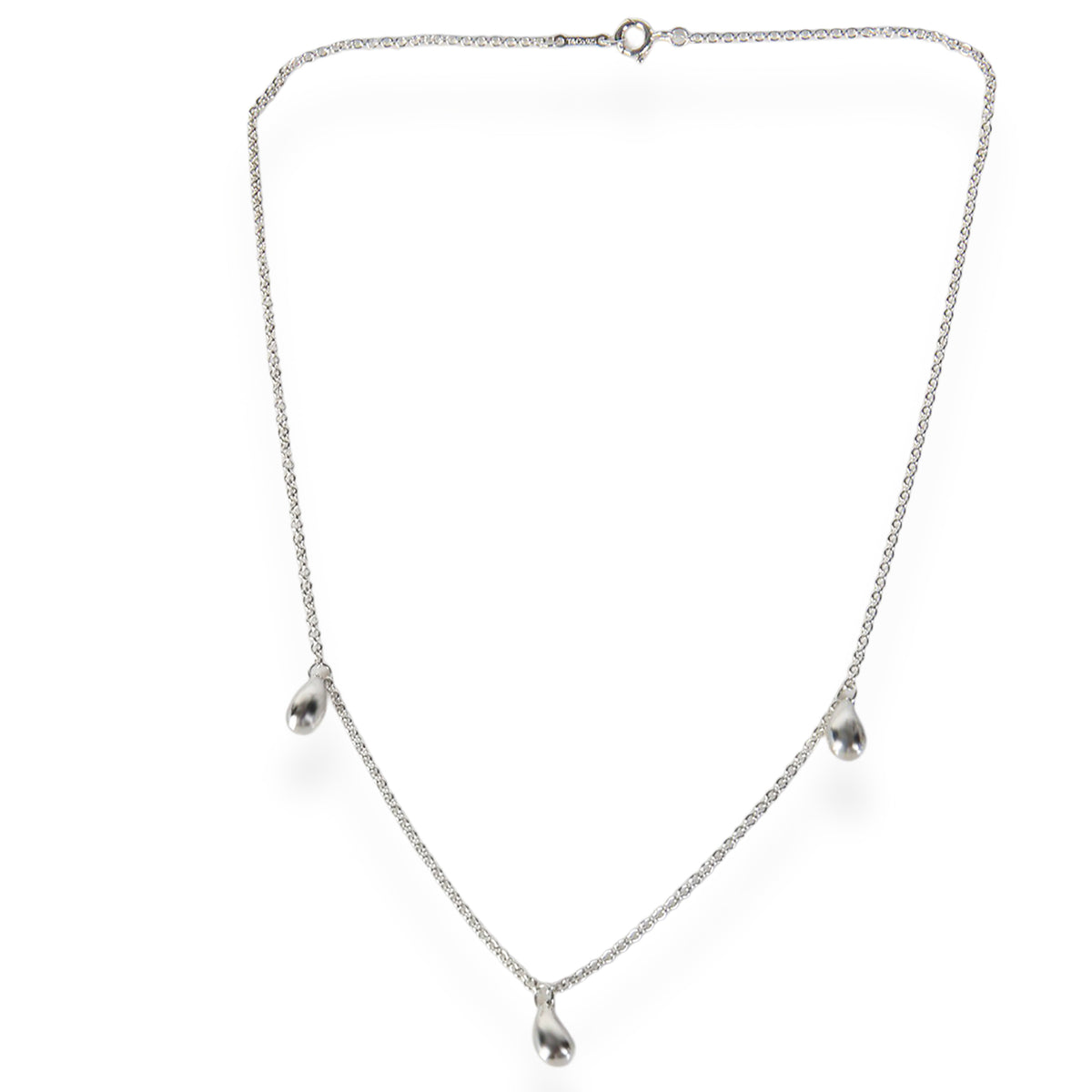 Tiffany & Co. Sterling Silver Elsa Peretti Teardrop Necklace 2