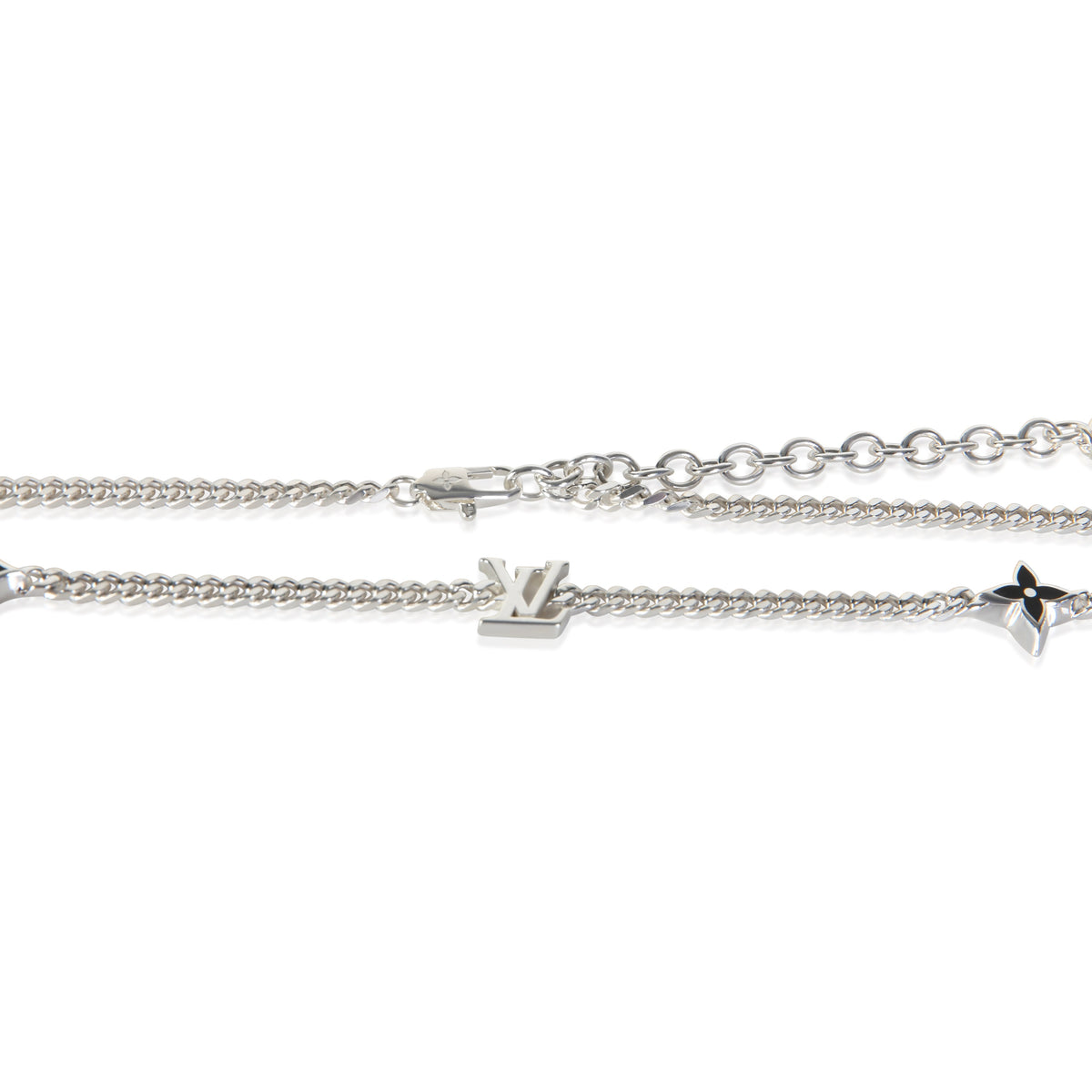 Louis Vuitton Sterling Silver Spike Charms Necklace 2