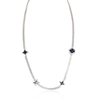 Louis Vuitton Sterling Silver Spike Charms Necklace fv