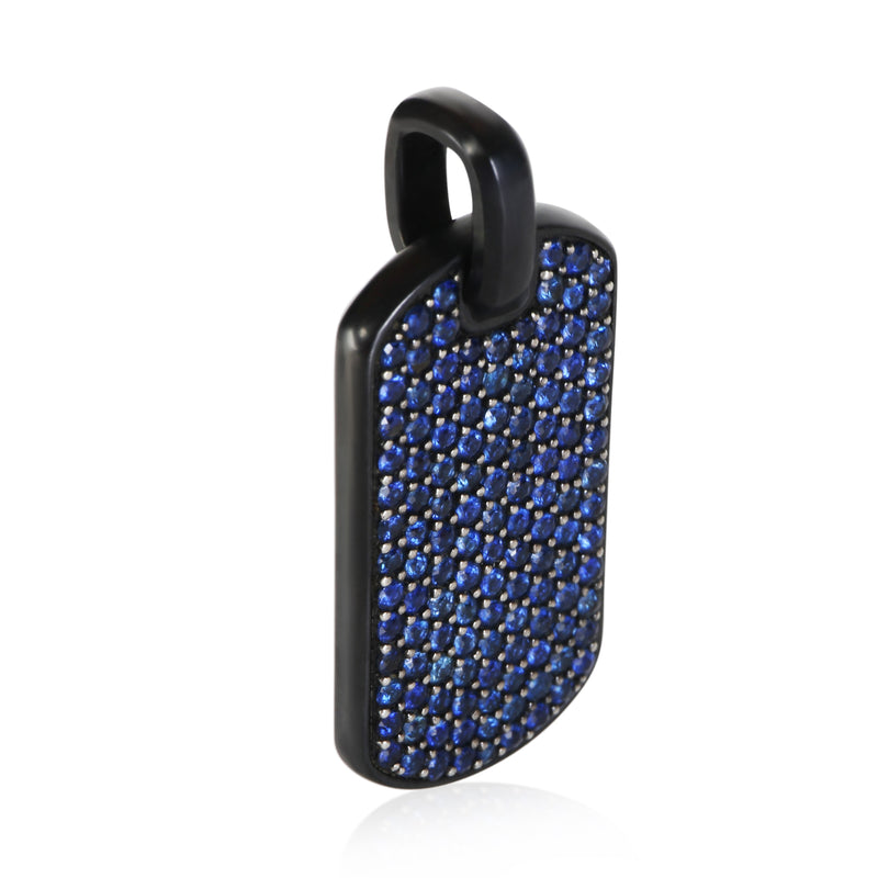 David Yurman Sapphire 35mm Chevron Tag Pendant fv