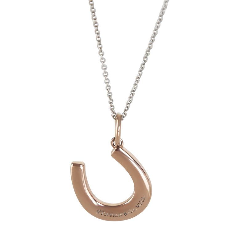 Tiffany & Co. Sterling Silver & Rubedo 1837 Horseshoe Pendant fv