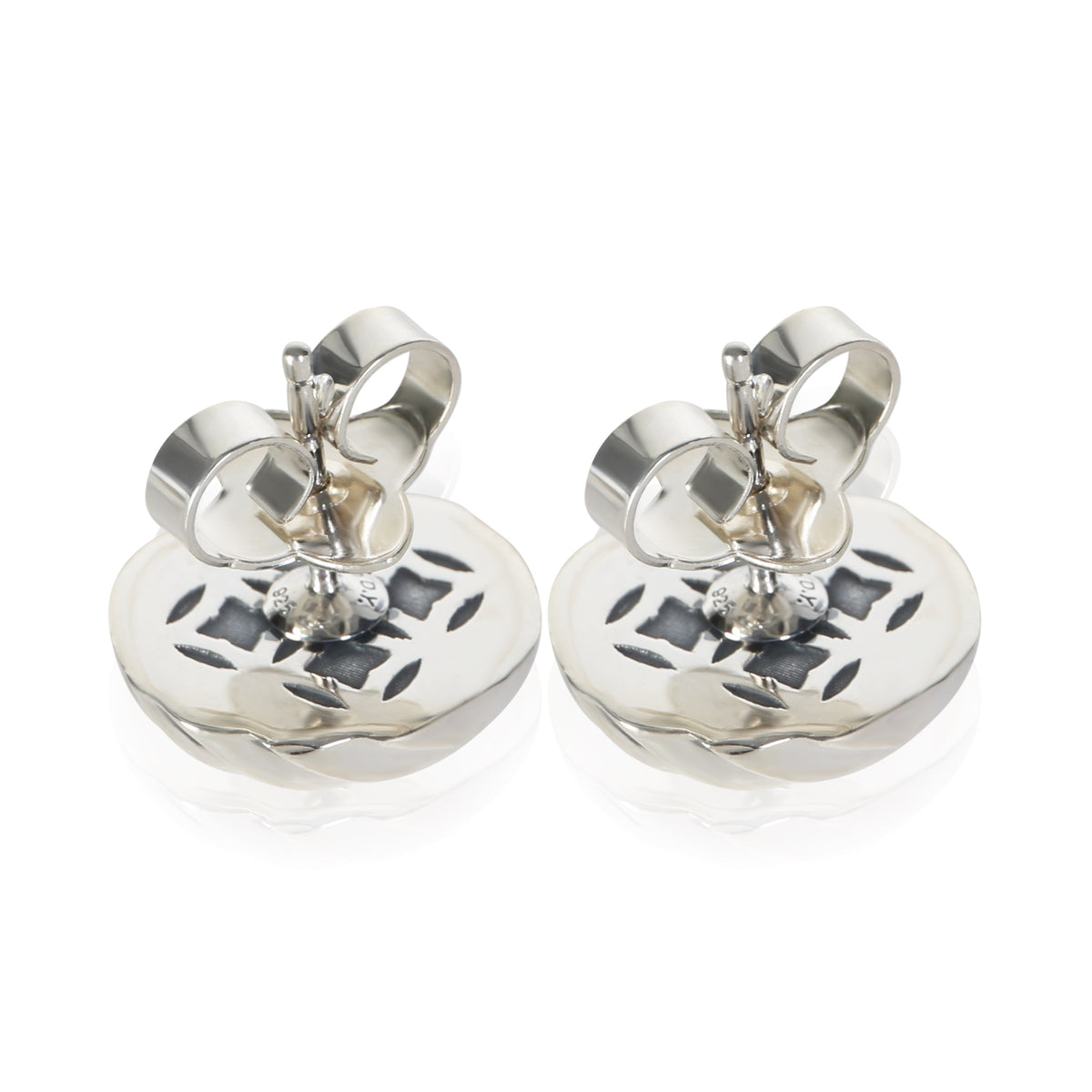 David Yurman Sterling Silver Sculpted Cable Stud Earrings 3