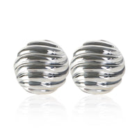 David Yurman Sterling Silver Sculpted Cable Stud Earrings fv