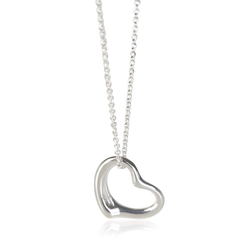 Tiffany & Co. Sterling Silver Elsa Peretti Open Heart Pendant fv