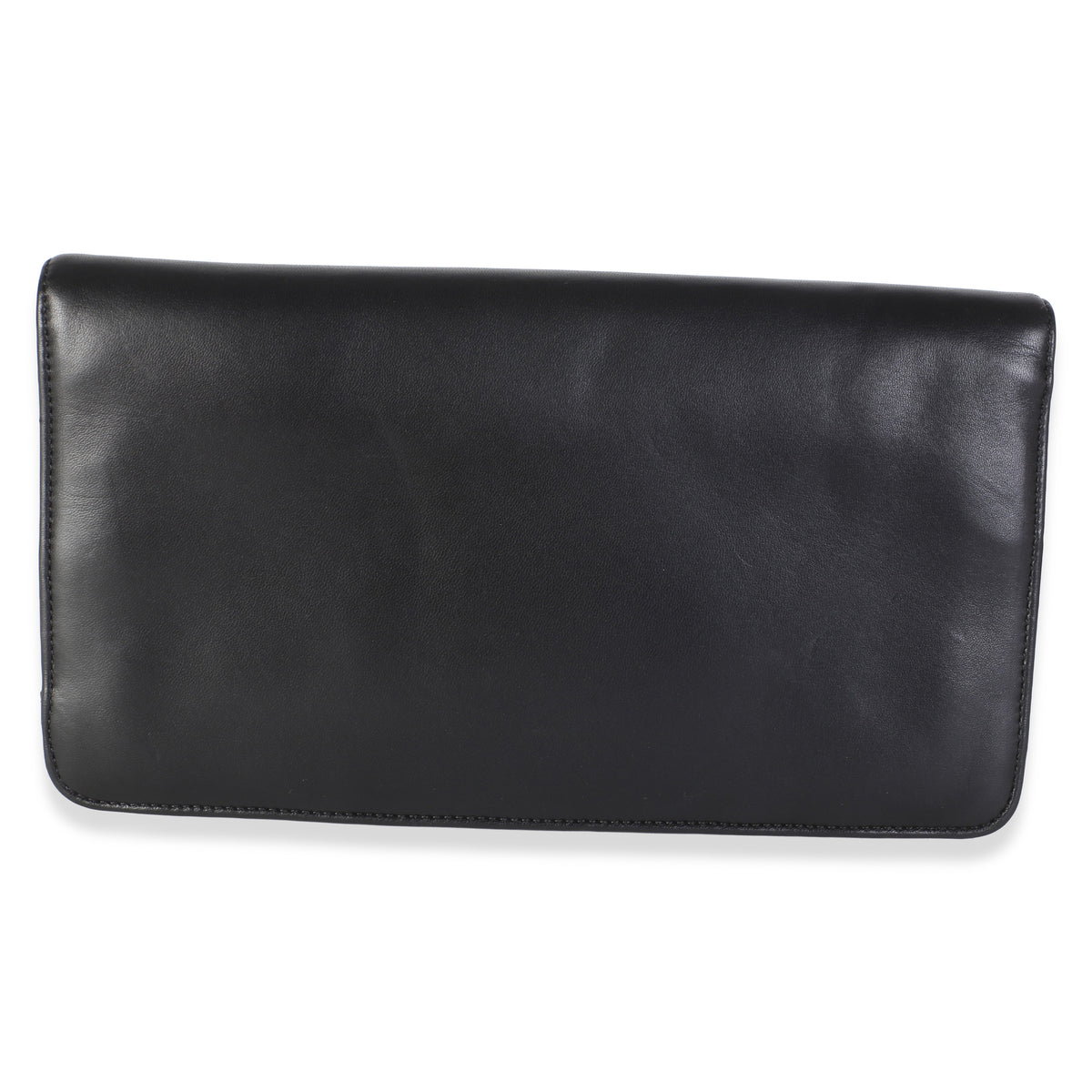 Chanel Black Lambskin Strass Peace Sign Fold Over Clutch Handbag 4