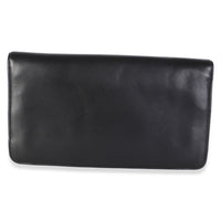 Chanel Black Lambskin Strass Peace Sign Fold Over Clutch Handbag 4