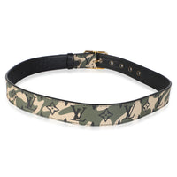 Louis Vuitton x TM Green Beige Monogramouflage Canvas Belt 85/34 3