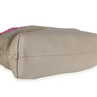 Bottega Veneta Pink Intrecciato Nappa Beige Shopper Tote Handbag 7
