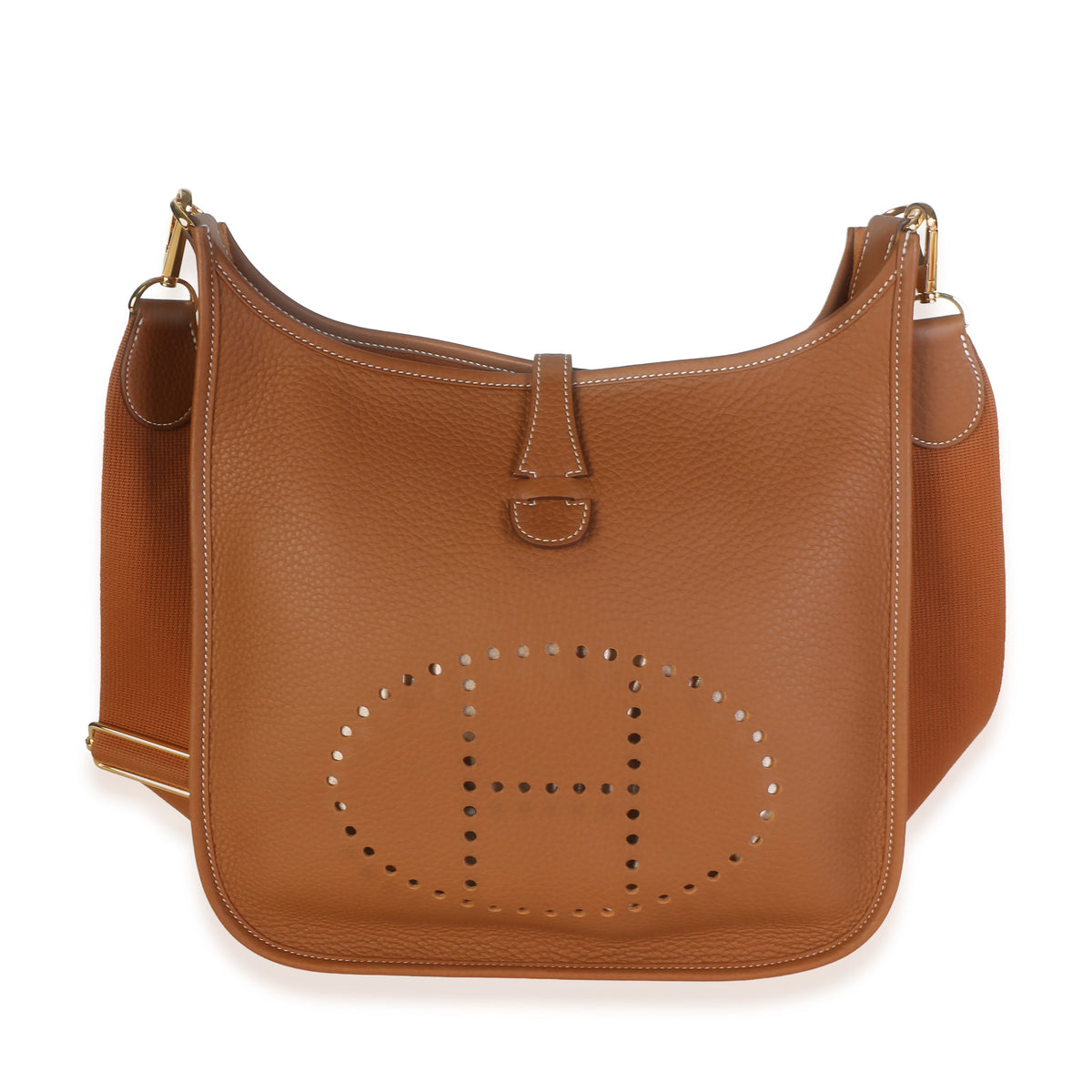 Hermès Gold Clemence Evelyne III PM 29 GHW Handbag id