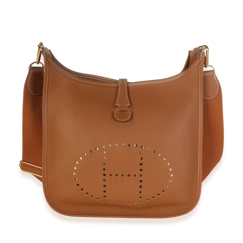 Hermès Gold Clemence Evelyne III PM 29 GHW Handbag id