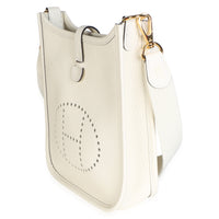 Hermès Cream Clemence Mini Evelyne TPM 16 GHW Handbag 2