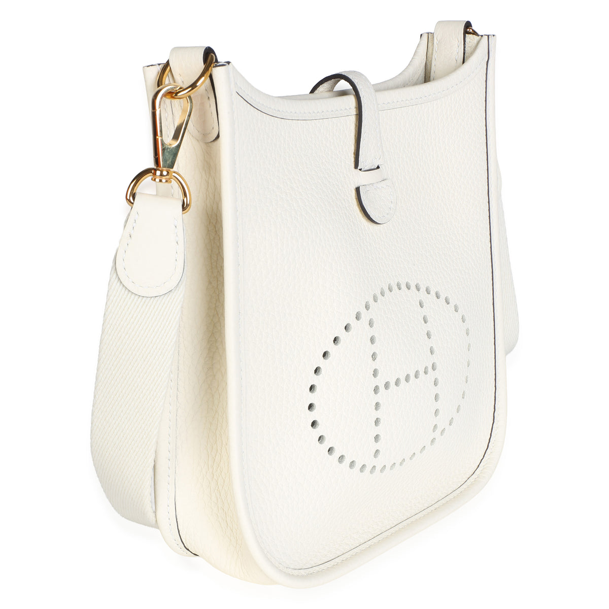 Hermès Cream Clemence Mini Evelyne TPM 16 GHW Handbag 3