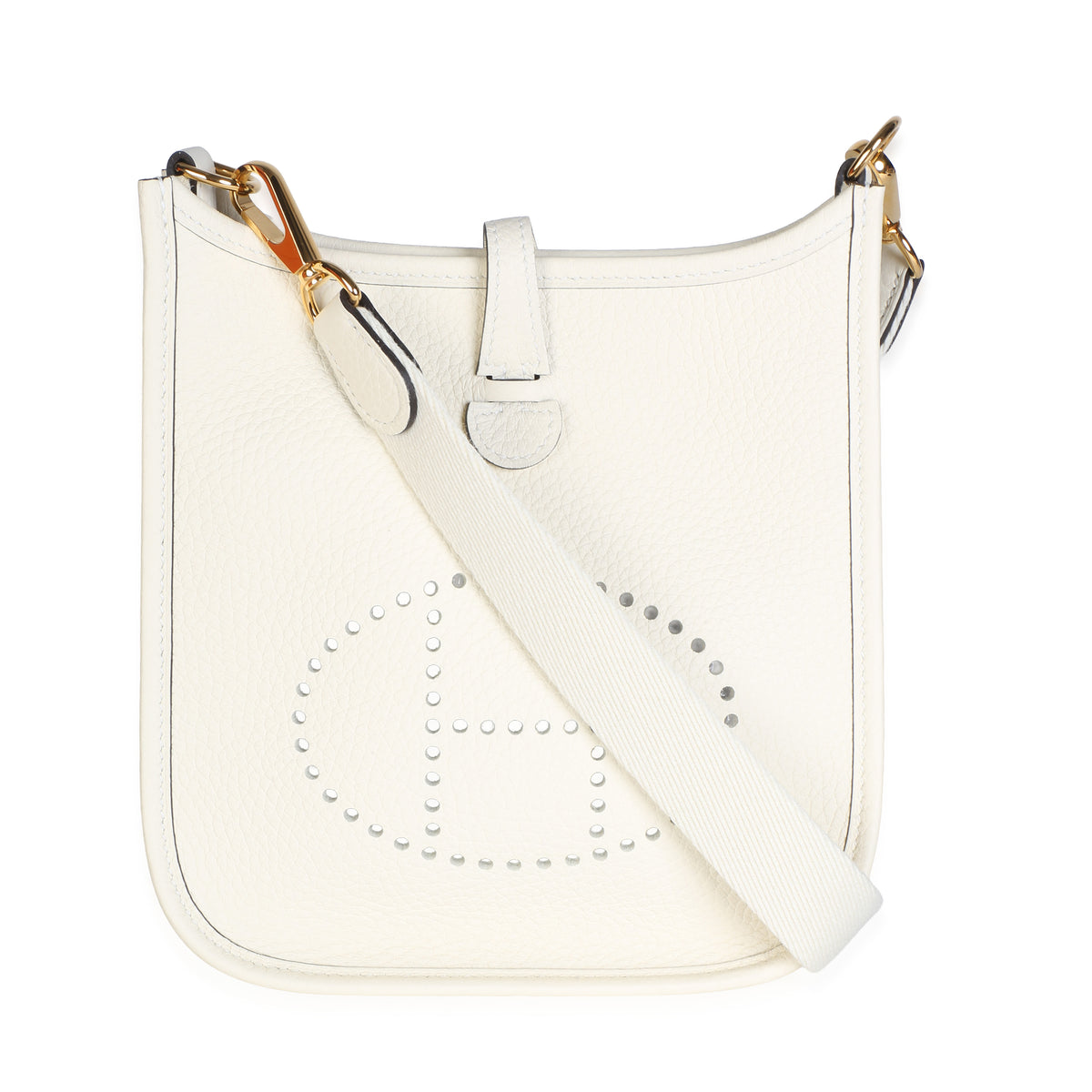 Hermès Cream Clemence Mini Evelyne TPM 16 GHW Handbag id