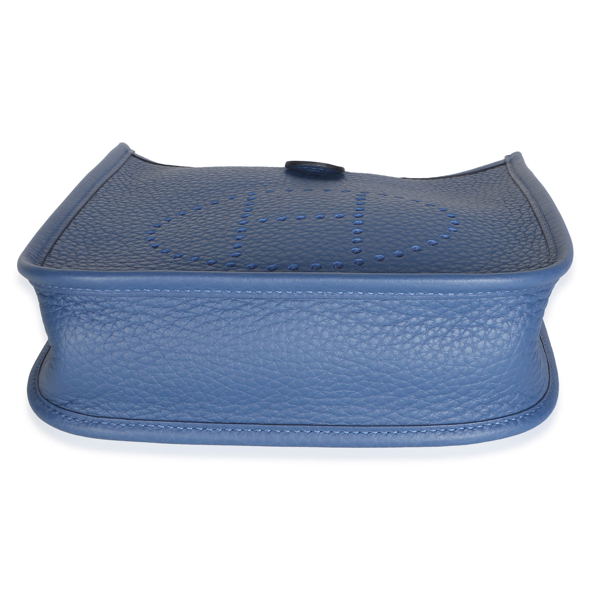 Hermès Bleu Tie Clemence Mini Evelyne TPM 16 PHW Handbag 5