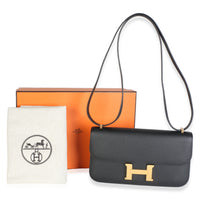 Hermès Black Epsom Constance 1 Elan GHW Handbag 8