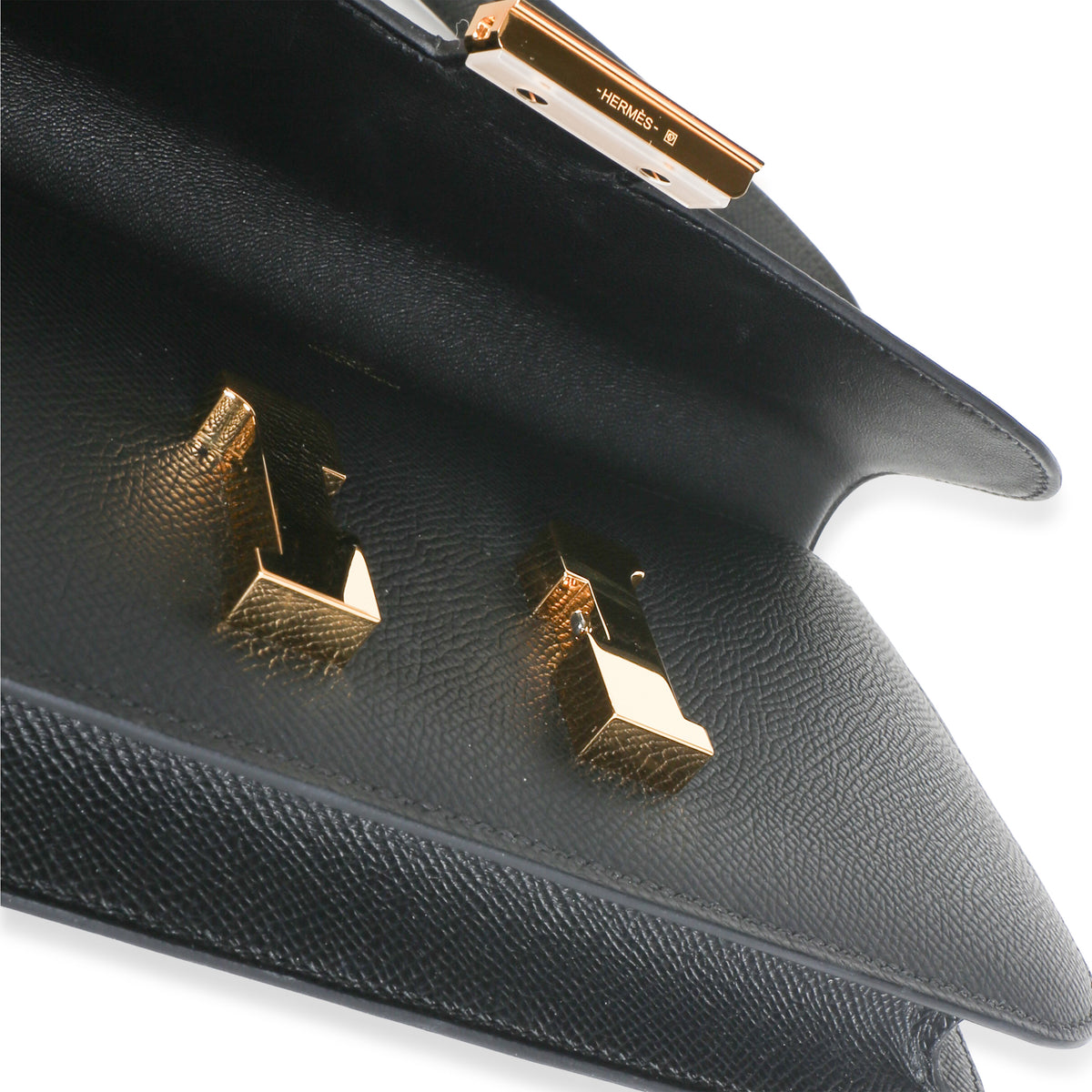 Hermès Black Epsom Constance 1 Elan GHW Handbag 9