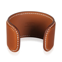 Hermès Medor Cuff In Fauve Leather Bracelet 3