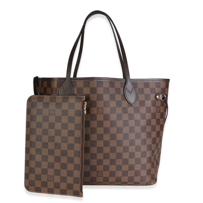 Louis Vuitton Damier Ebene Canvas Neverfull MM Handbag fv