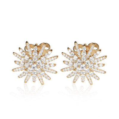 David Yurman Yellow Gold Diamond Starburst Earrings fv