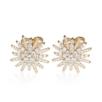 David Yurman Yellow Gold Diamond Starburst Earrings fv