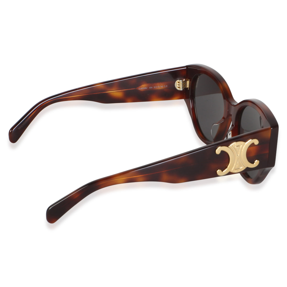 Celine Brown Acetate Triomphe Maxi Logo Sunglasses 5