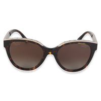 Chanel Brown Acetate Logo Butterfly Sunglasses 2