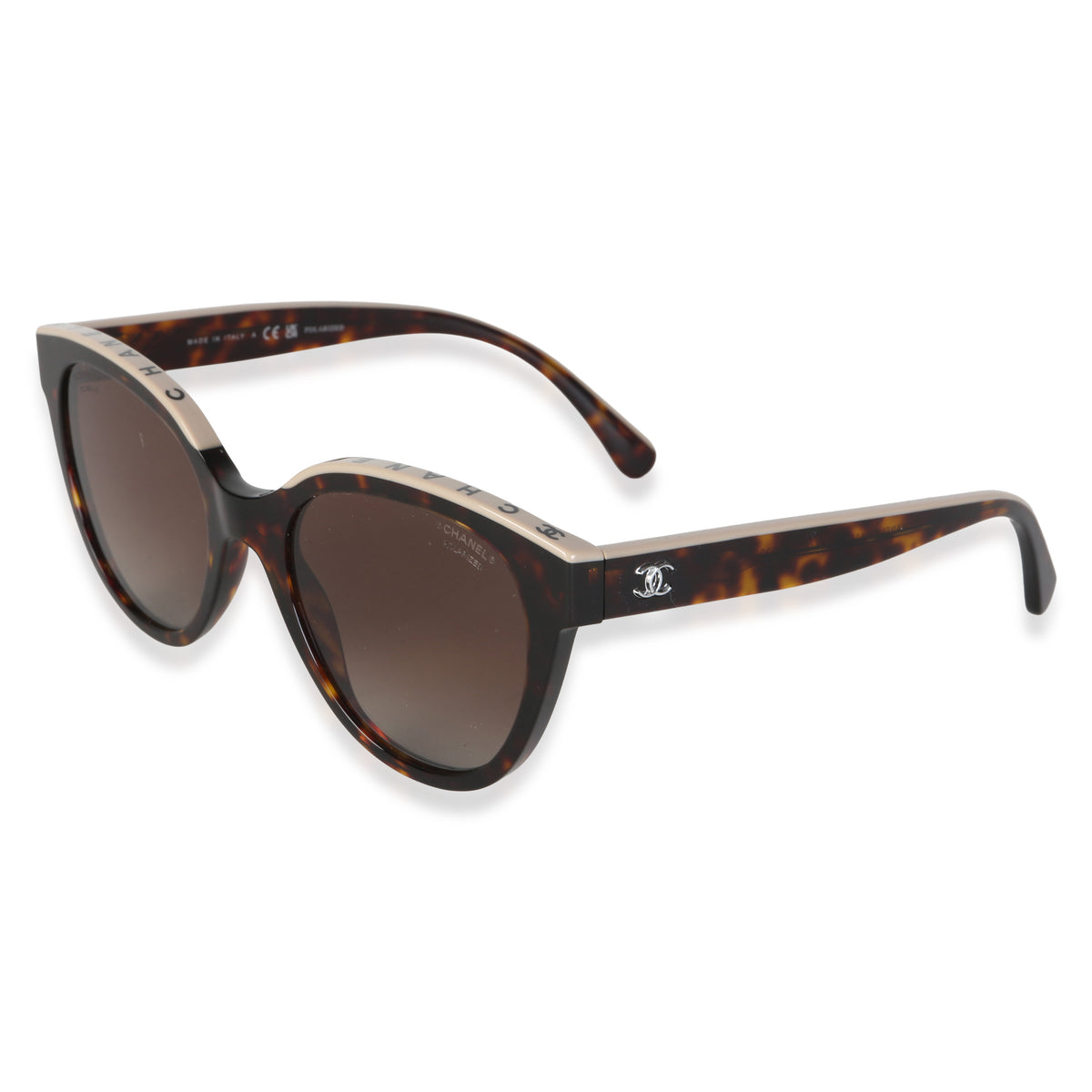 Chanel Brown Acetate Logo Butterfly Sunglasses 3
