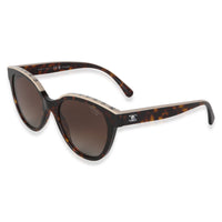 Chanel Brown Acetate Logo Butterfly Sunglasses 3