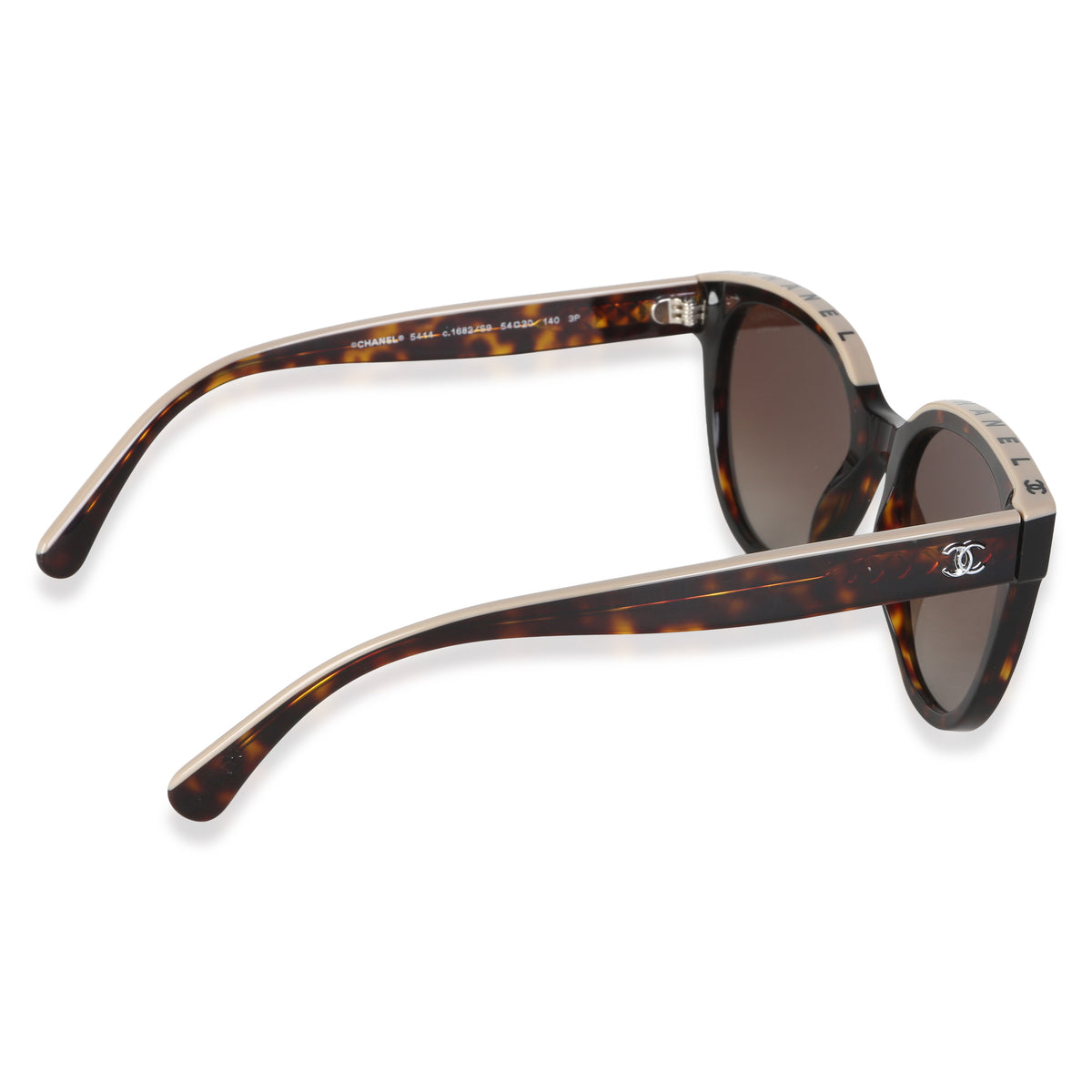 Chanel Brown Acetate Logo Butterfly Sunglasses 5
