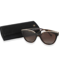 Chanel Brown Acetate Logo Butterfly Sunglasses id