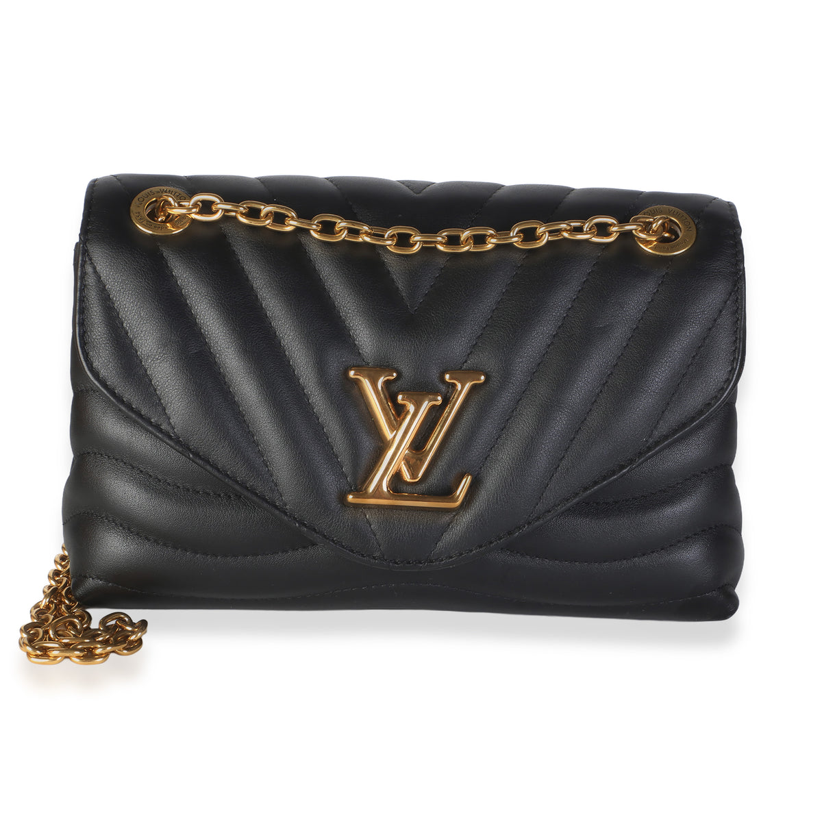 Louis Vuitton Black Calfskin New Wave Chain MM NM Handbag fv