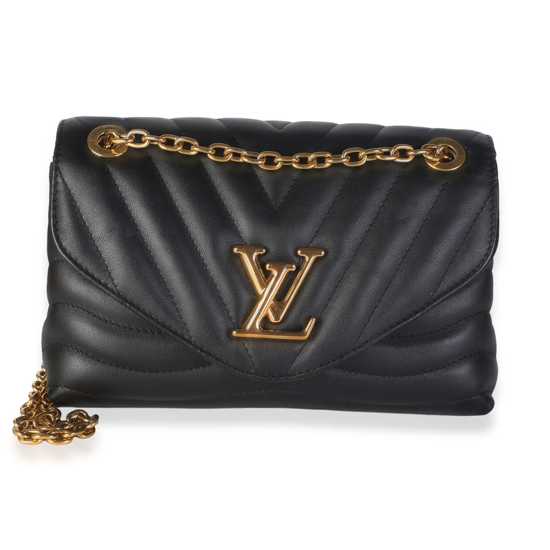 Louis Vuitton Black Calfskin New Wave Chain MM NM Handbag id