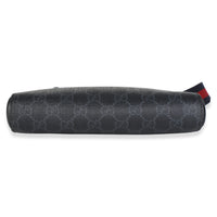 Gucci Black Grey GG Supreme Canvas Web Small Flat Messenger Bag Handbag 6