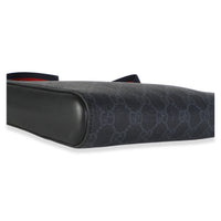 Gucci Black Grey GG Supreme Canvas Web Small Flat Messenger Bag Handbag 8