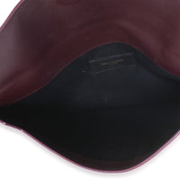 Saint Laurent Burgundy Patent Uptown Pouch Handbag 8