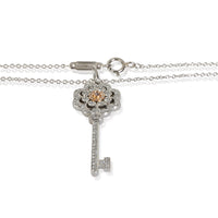 Tiffany & Co. Rose Gold Diamond Rose Key Pendant 2