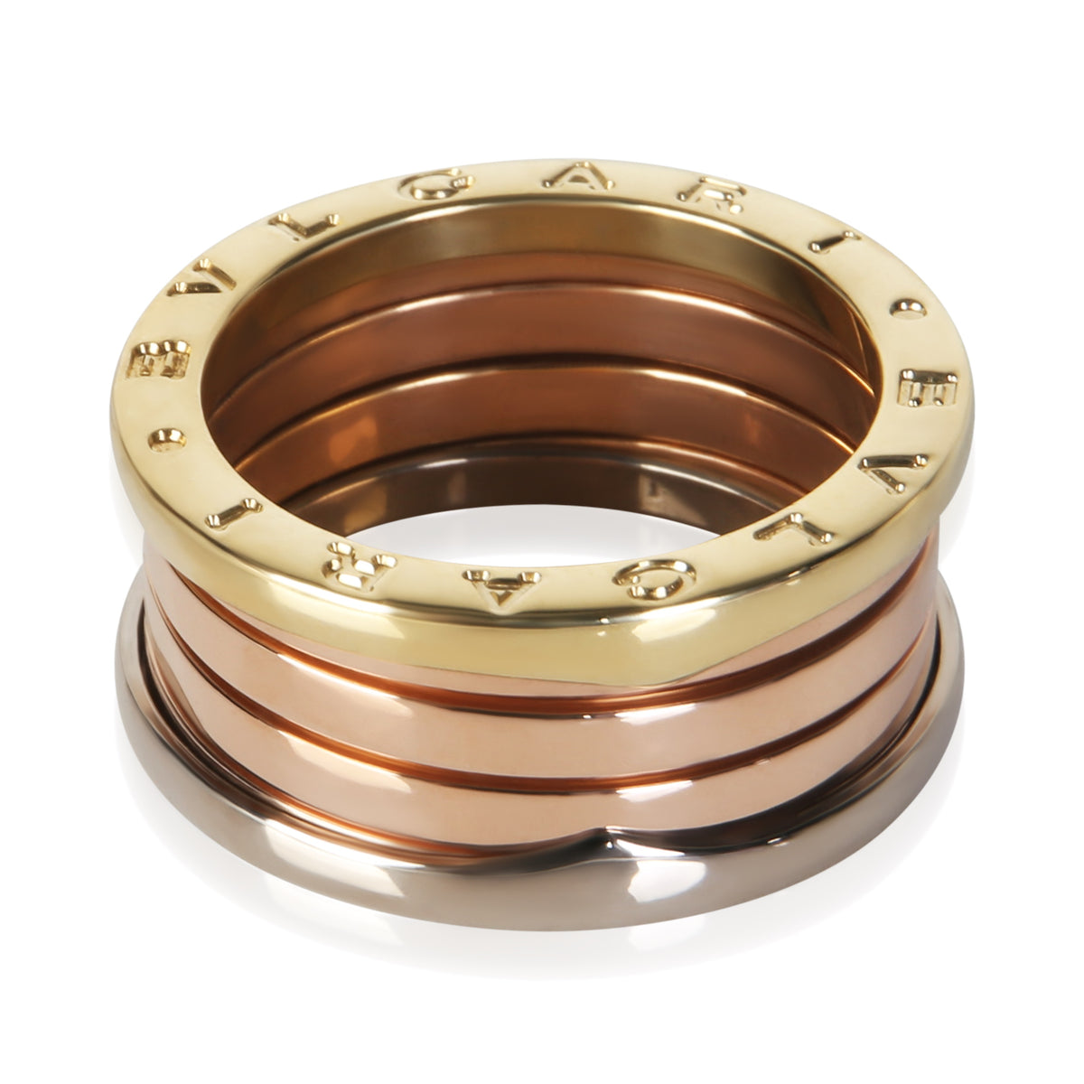 BVLGARI 3 Tone Gold B.zero1 Ring fv