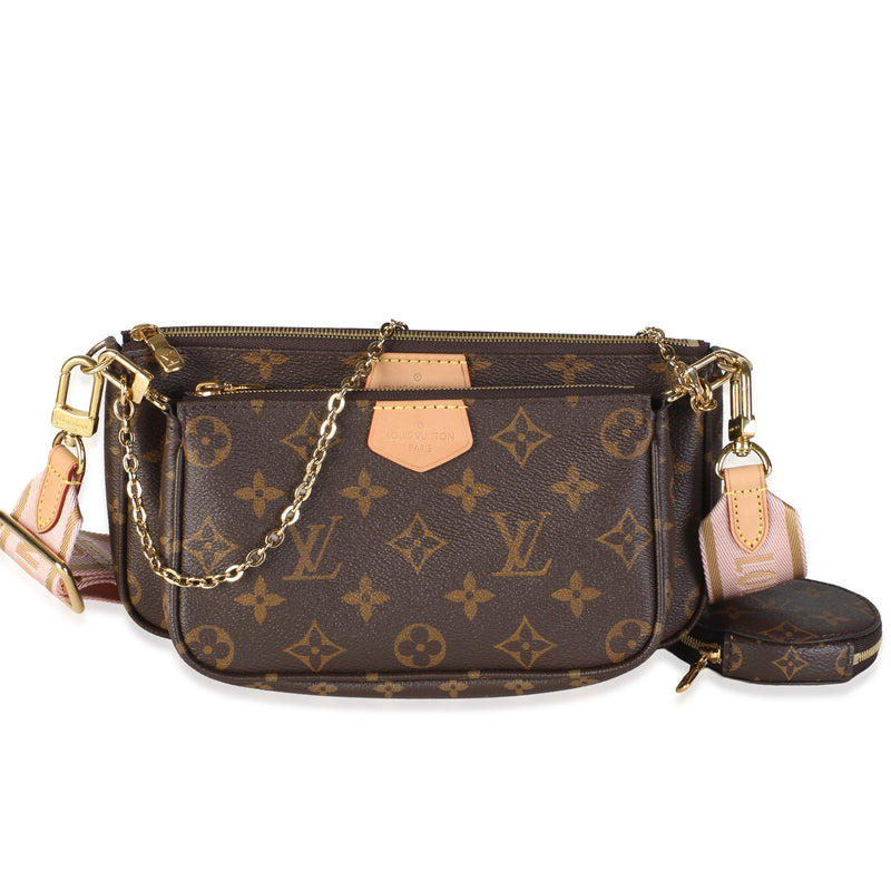 Louis Vuitton Rose Clair Monogram Canvas Multi Pochette Accessoires Handbag id