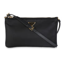 Prada Black Re Nylon Saffiano Raso Shoulder Bag Handbag id