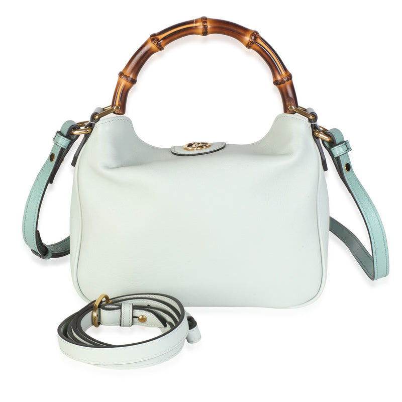 Gucci Pale Green Softy Wonka Textured Dollar Calfskin Small Diana Shoulder Bag Handbag id