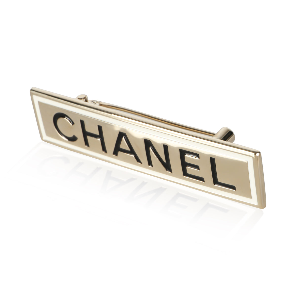 Chanel Gold Plated 2021 Logo Brooch 2