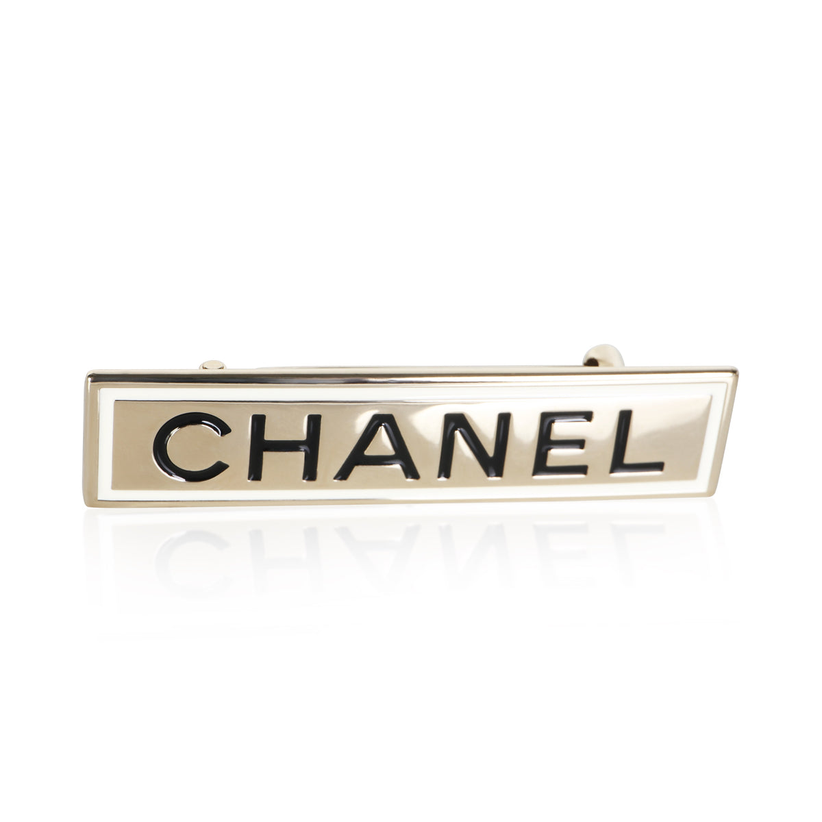 Chanel Gold Plated 2021 Logo Brooch fv