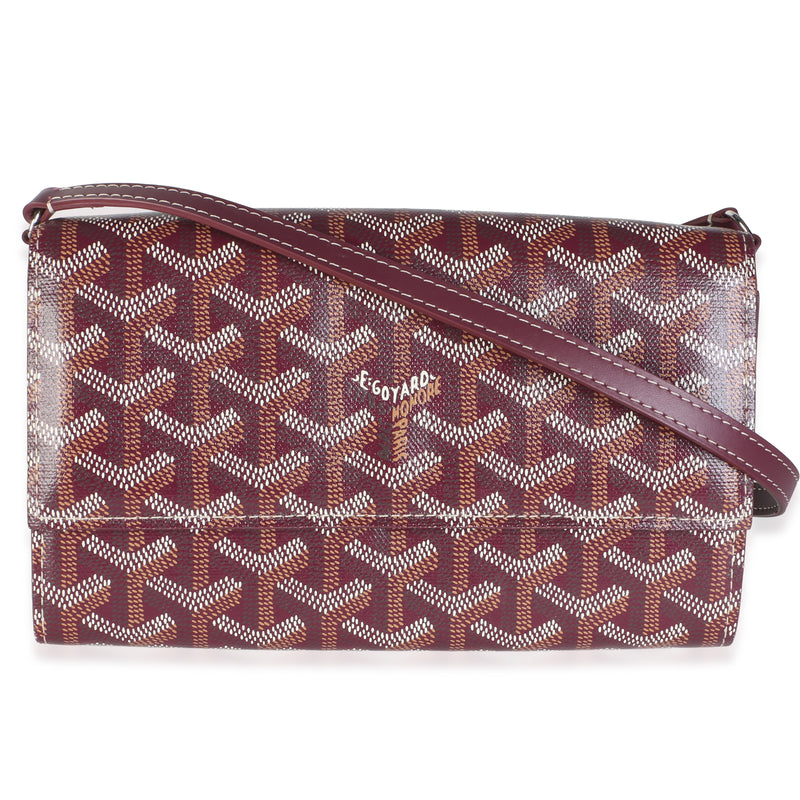 Goyard Burgundy ine Canvas Varenne Continental Wallet Wallet id