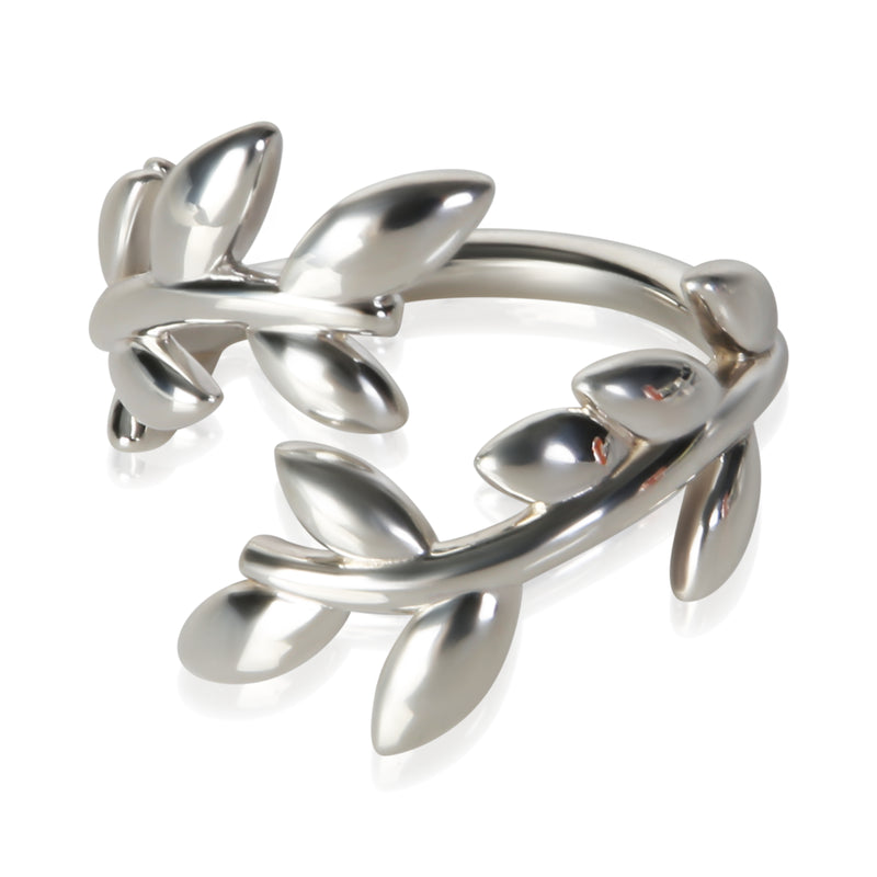Tiffany & Co. Sterling Silver Paloma Picasso Olive Leaf Bypass Ring fv