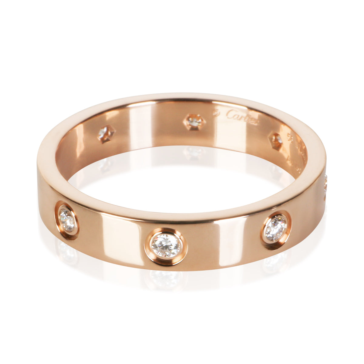 Cartier Rose Gold Diamond Small Model Love Ring 2