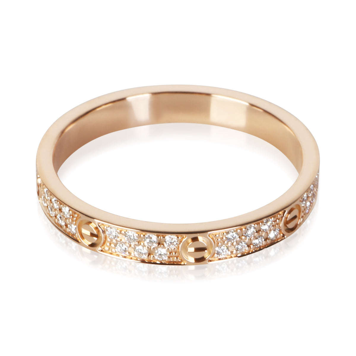 Cartier Rose Gold Diamond Mini Model Love Ring 3