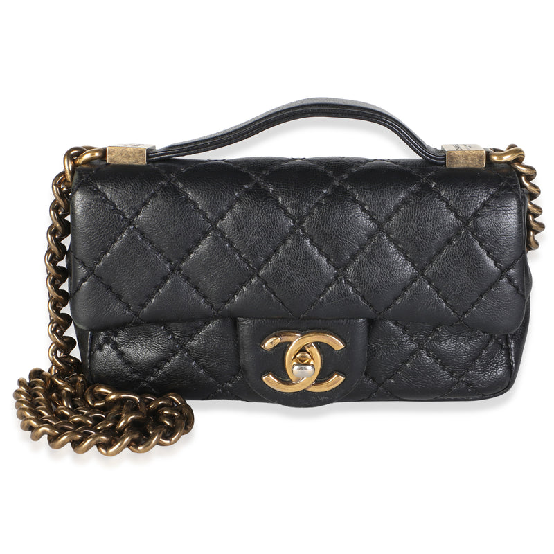 Chanel Black Quilted Calfskin Mini Urban Day Flap Bag Handbag id
